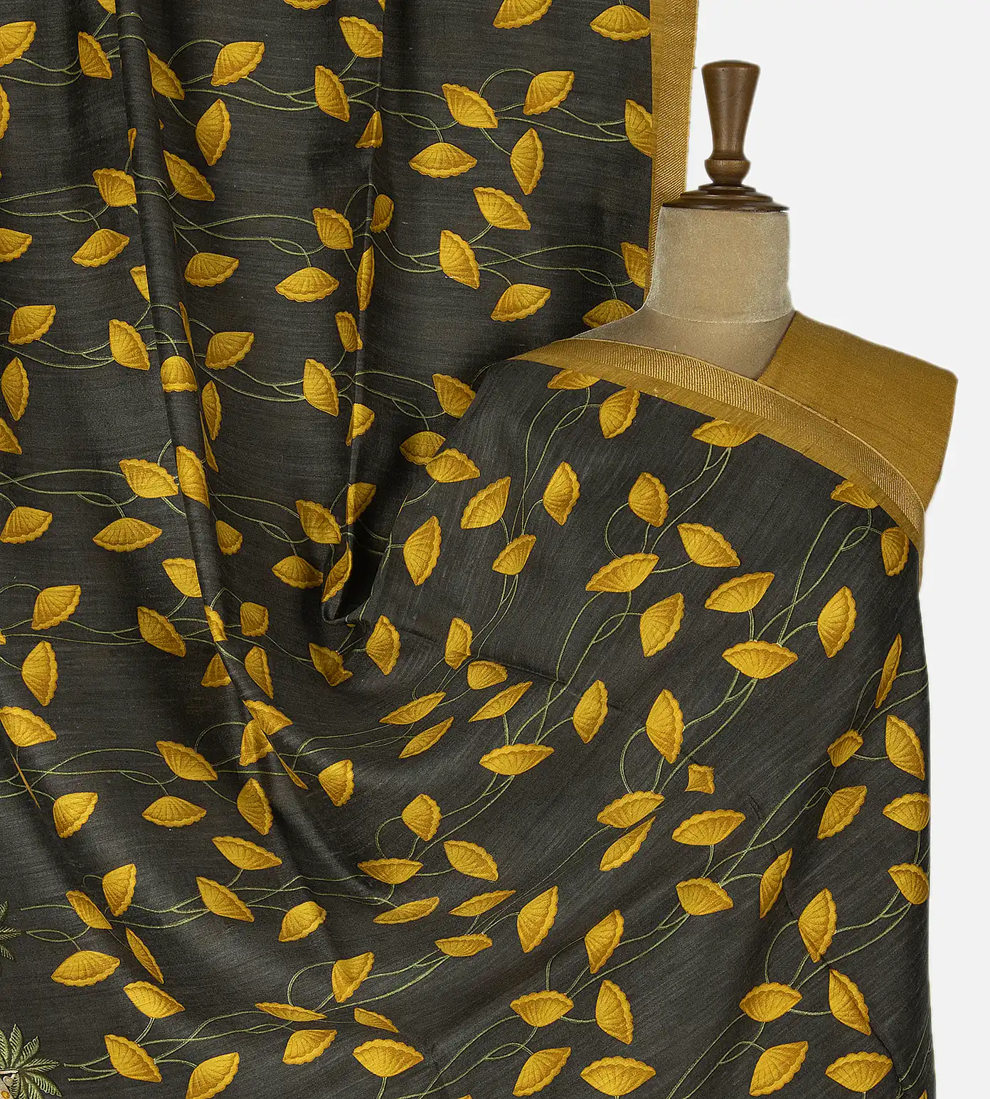 Elephant Grey Tussar Saree1