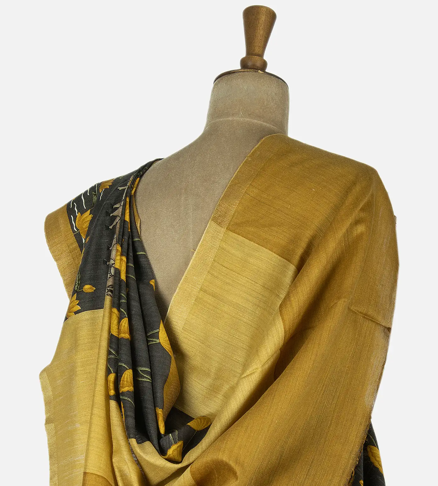 Elephant Grey Tussar Saree3