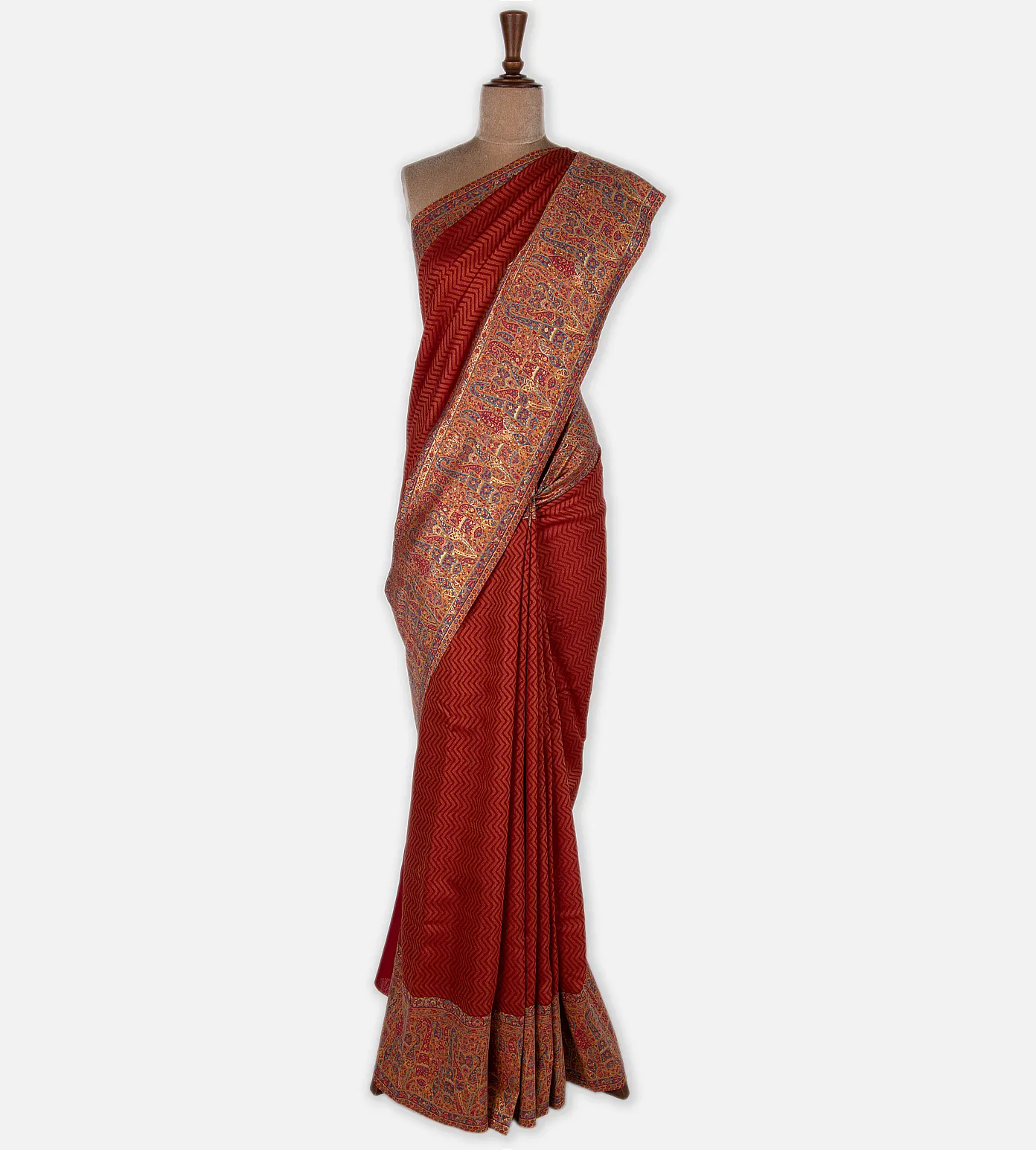 Maroon Kani Silk Saree2
