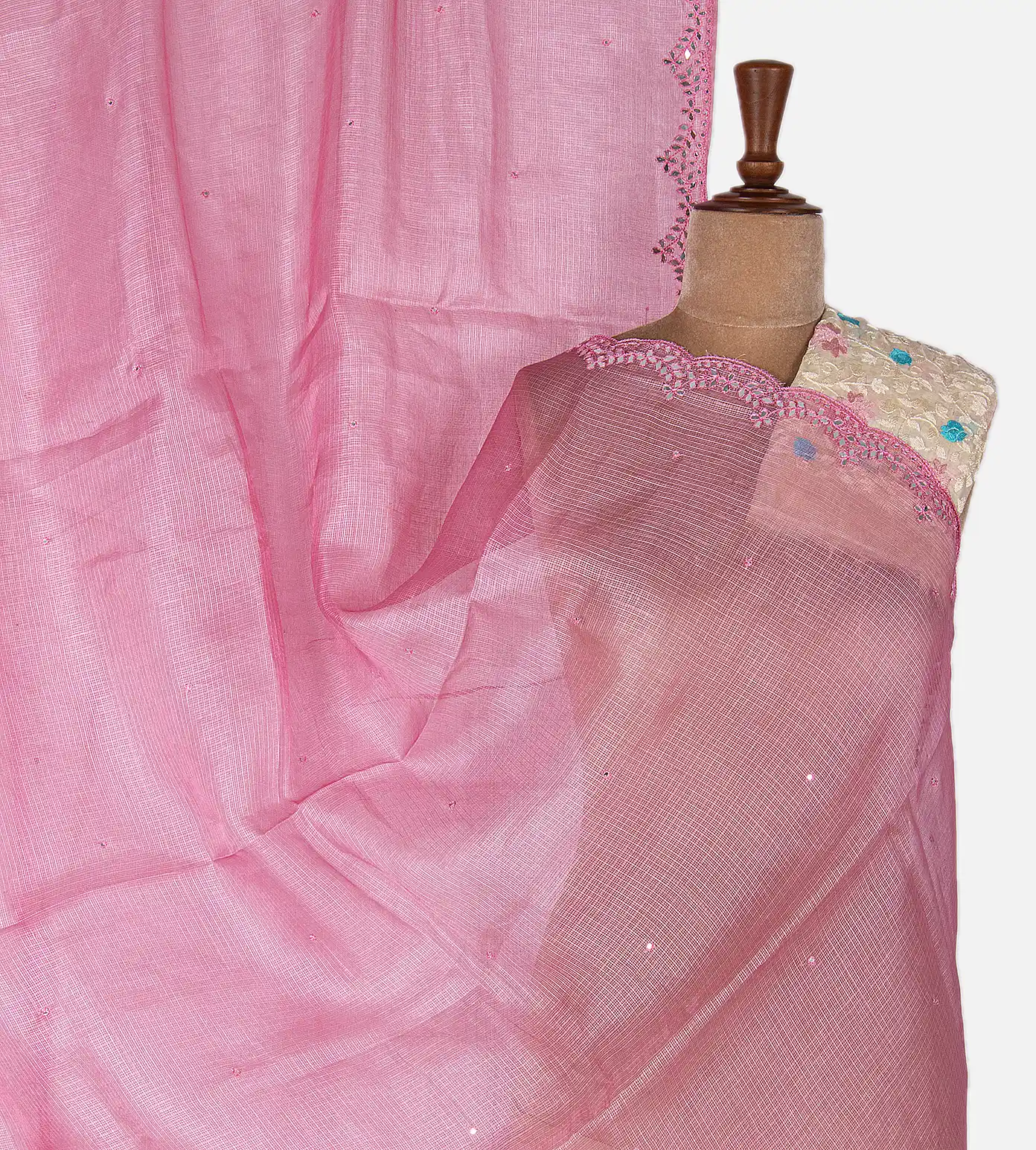 Light Pink Kota Silk Saree1