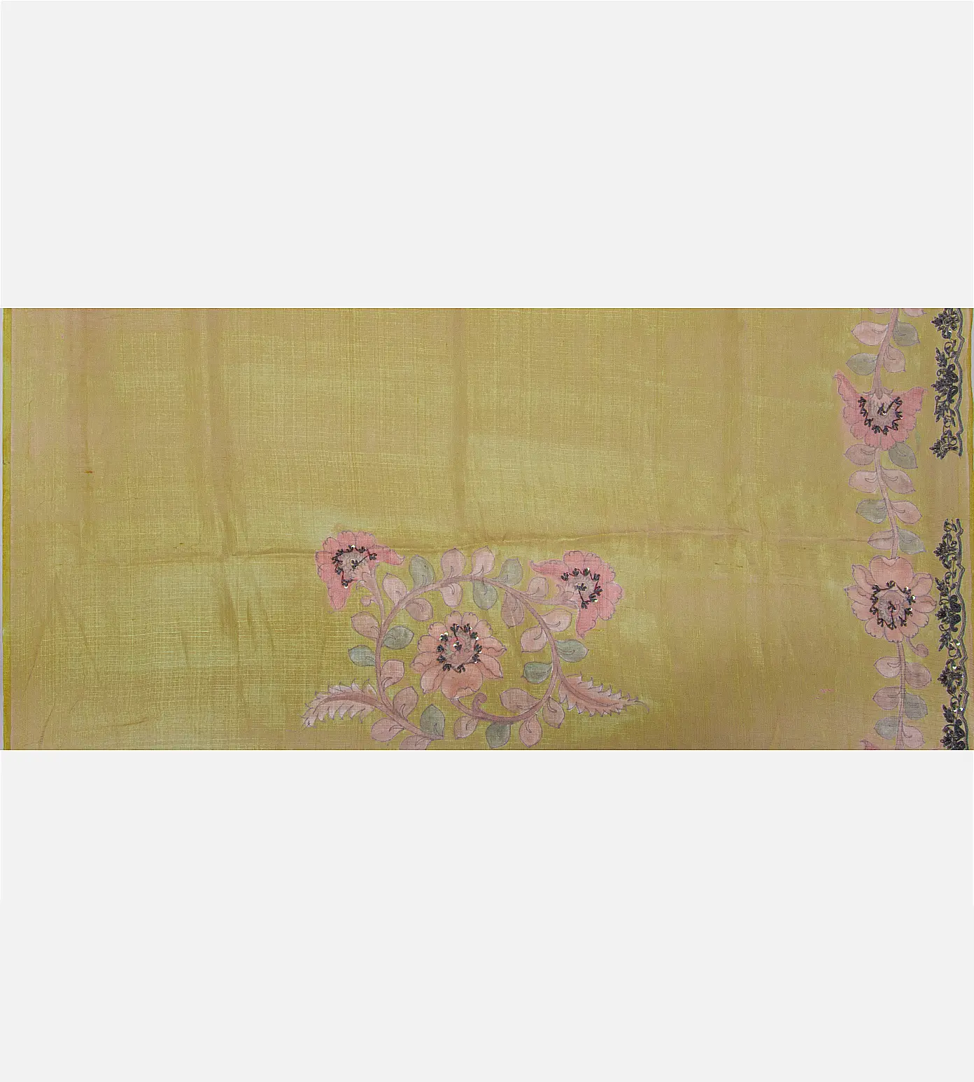 Elephant Grey Kota Silk Saree4