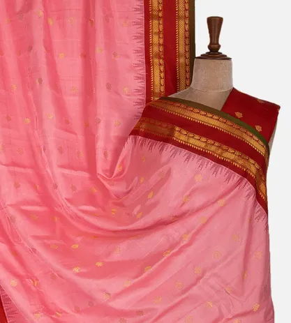 Pink Gadwal Silk Saree1