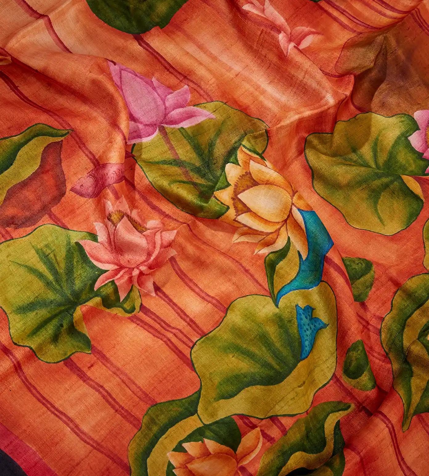 Peach Tussar Saree2