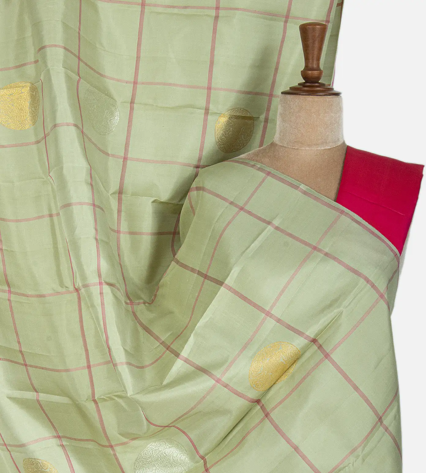 Buy Pastel Green Kanchipuram Silk Saree