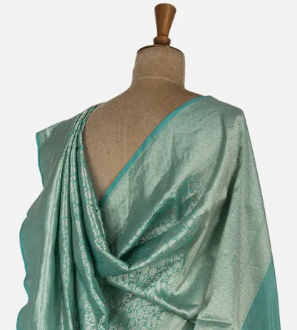 Sea Blue Banarasi Silk Saree