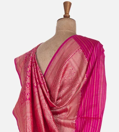 Fuschia Pink Banarasi Silk Saree3