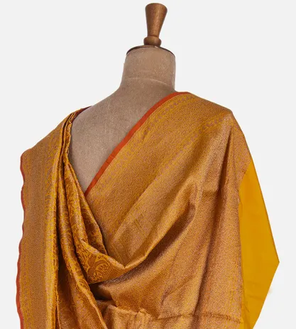 Yellow Banarasi Silk Saree3
