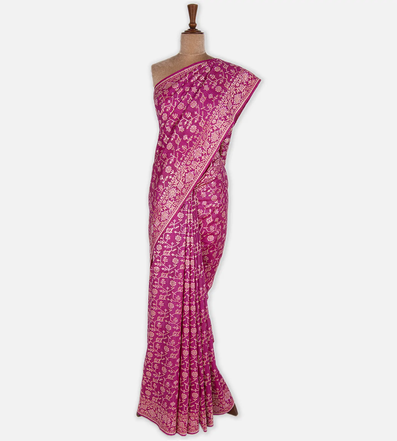 Pink Banarasi Tussar Saree2