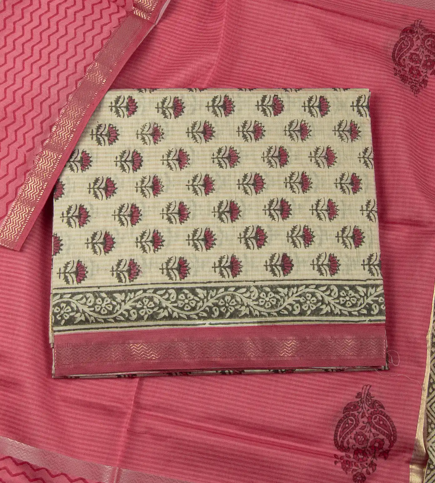 Light Beige and Off-White Maheshwari Cotton Salwar1