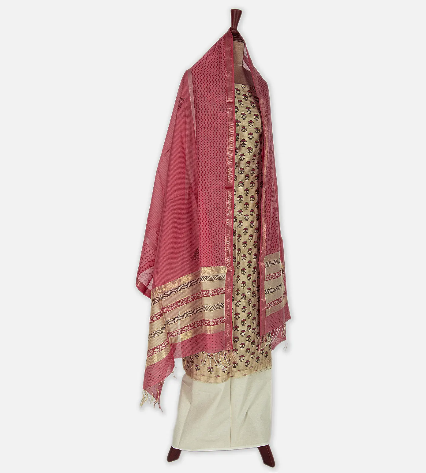 Light Beige and Off-White Maheshwari Cotton Salwar3