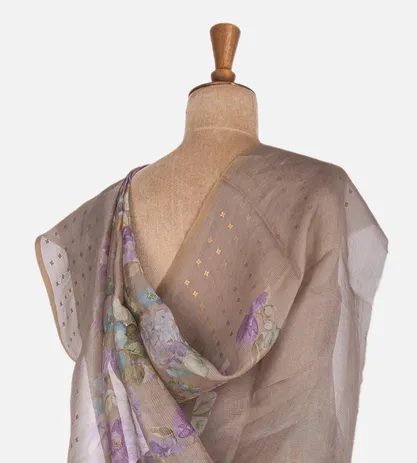 Grey Organza Sequence Saree3