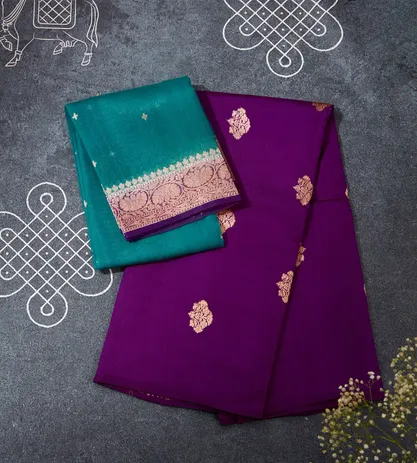 Purple Banarasi Silk Salwar4