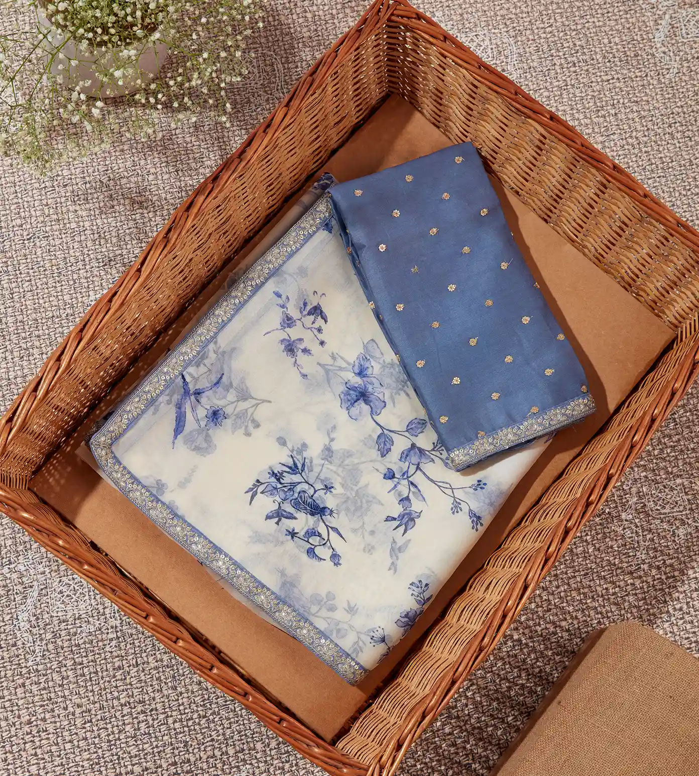 Off-White Organza Saree1