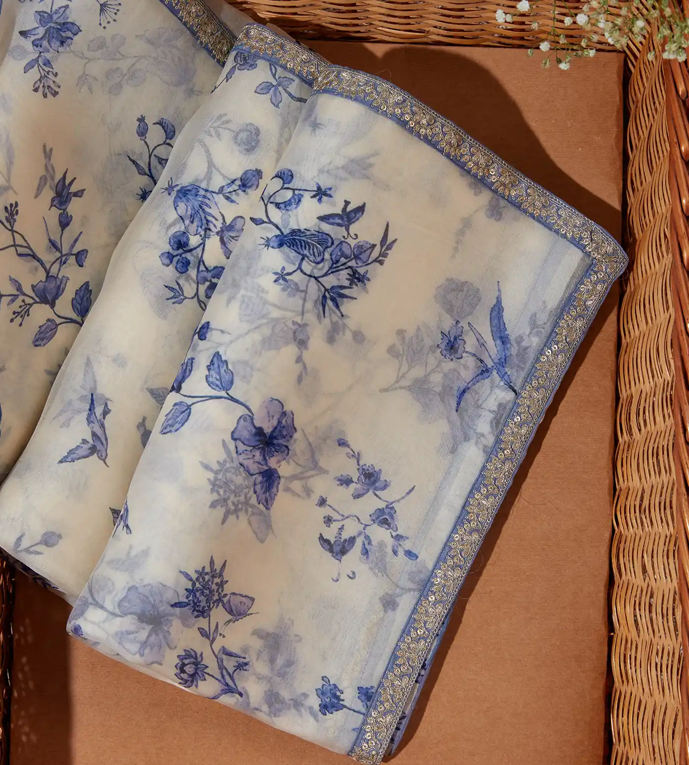 Off-White Organza Saree3