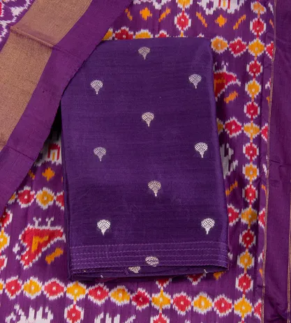 Purple Banarasi Tussar Salwar1