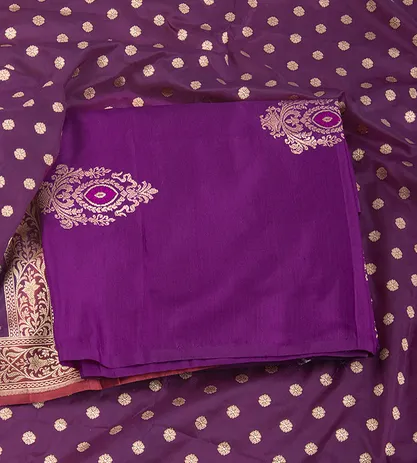 Purple Banarasi Silk Salwar1