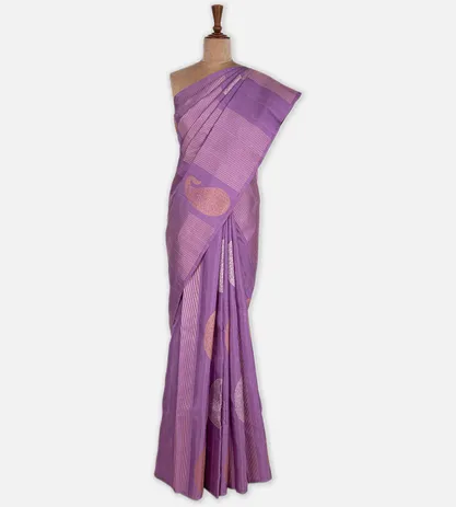 Lilac Kanchipuram Silk Saree2