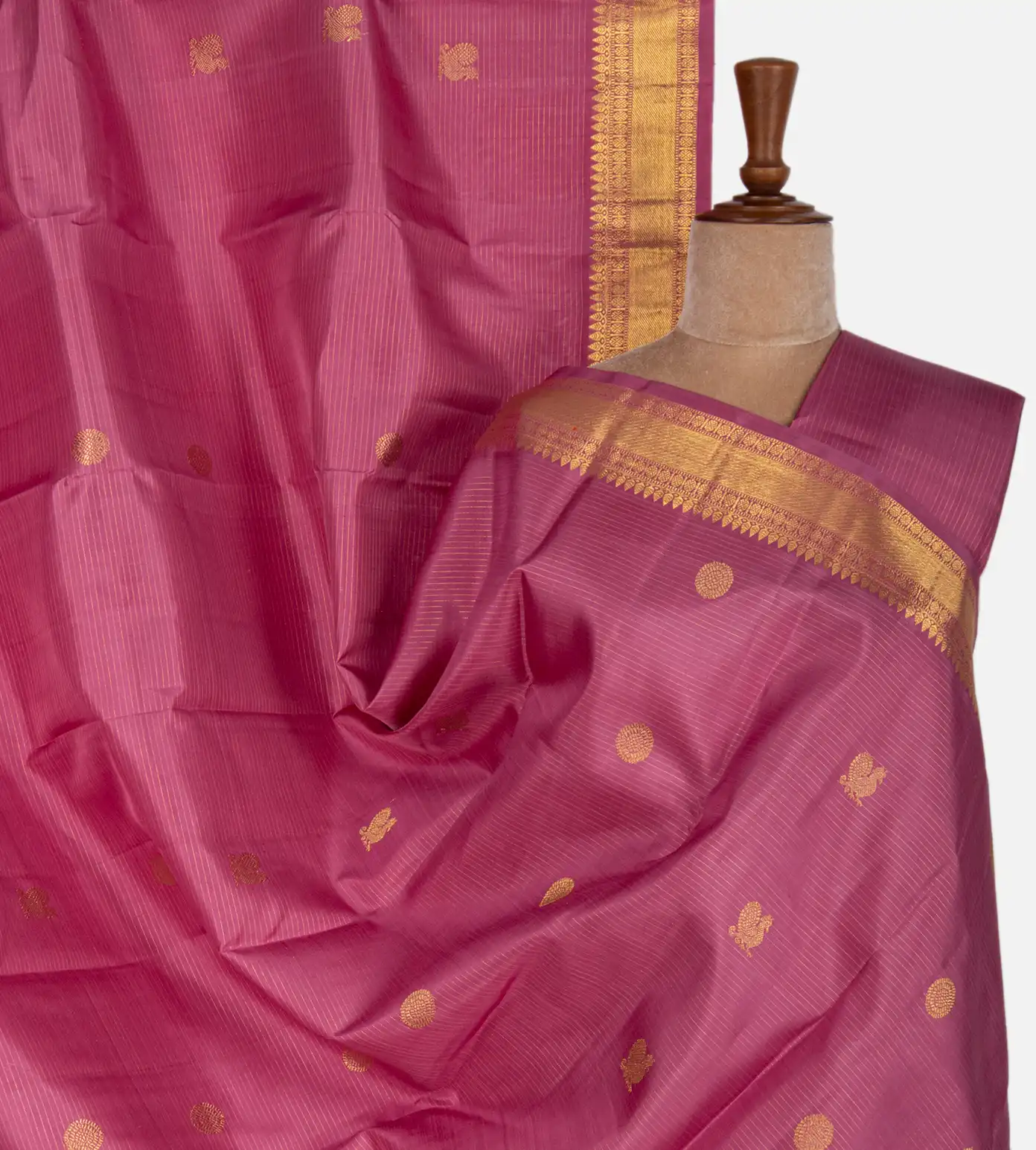 Berry Pink Kanchipuram Silk Saree1