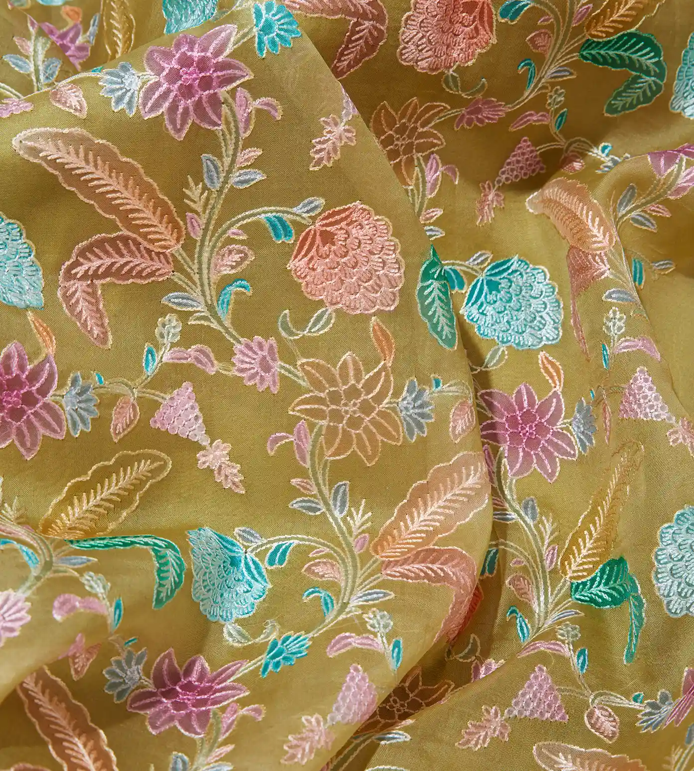 lime-yellow-organza-saree-b0943226-c