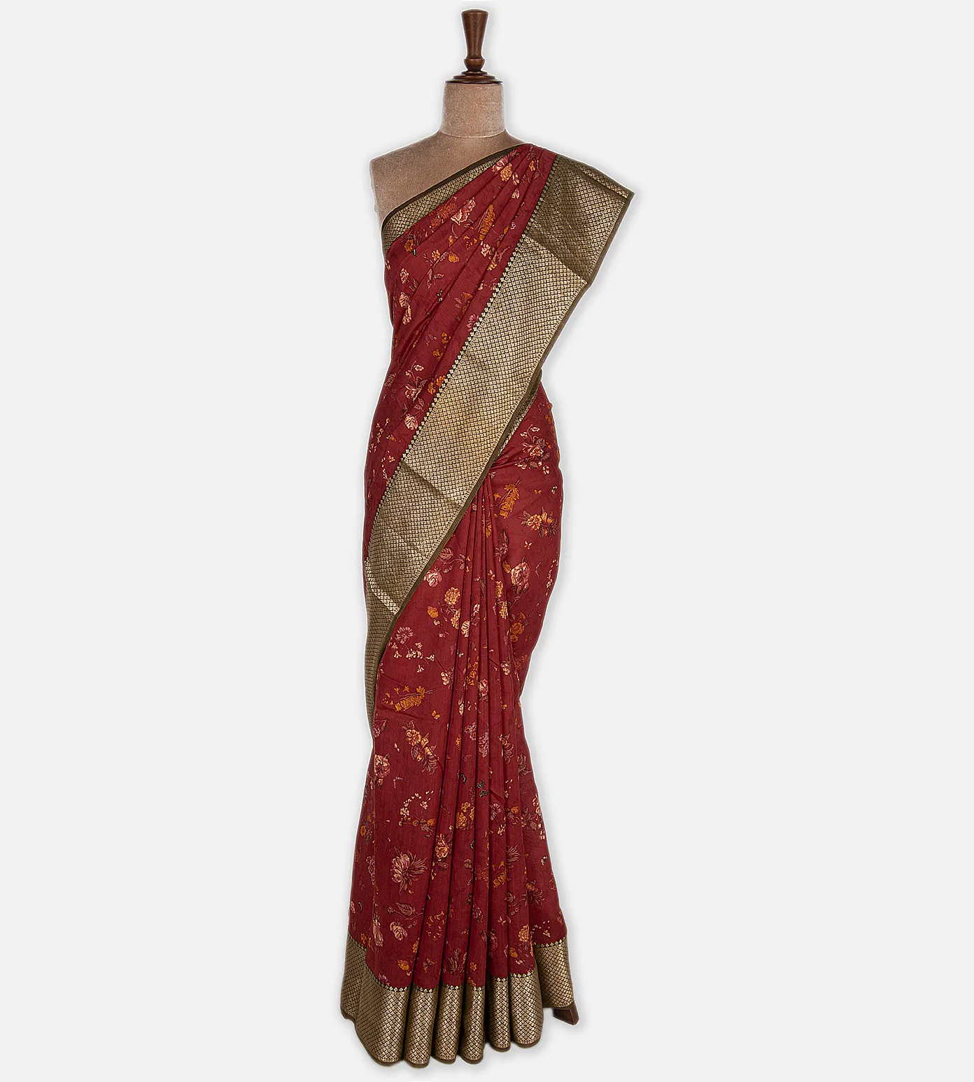Maroon Chaniya Silk Saree2