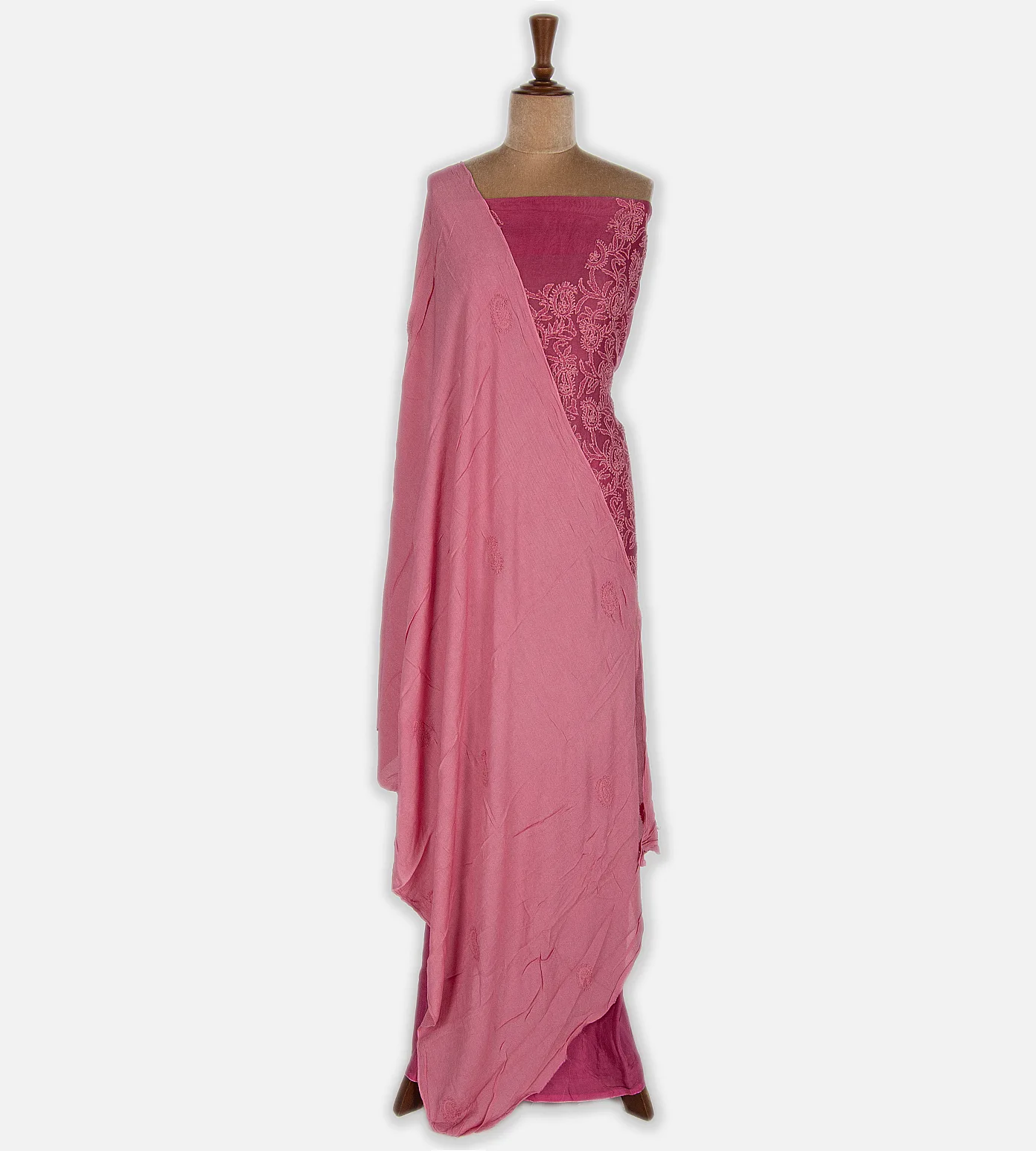 Pink Organza Embroidery Salwar2