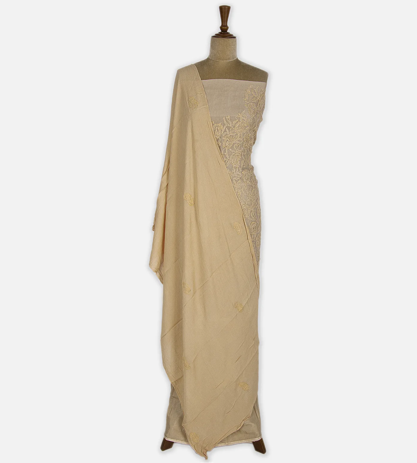 Beige Organza Embroidery Salwar2