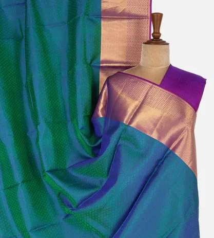 Peacock Blue Soft Silk Saree1