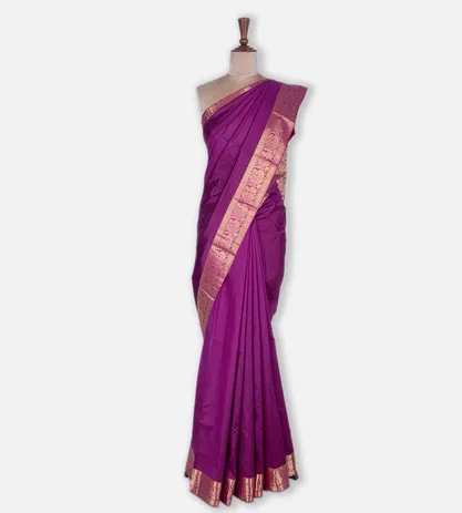 Bright Purple Soft Silk Saree2