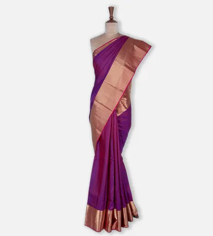 Bright Purple Soft Silk Saree2