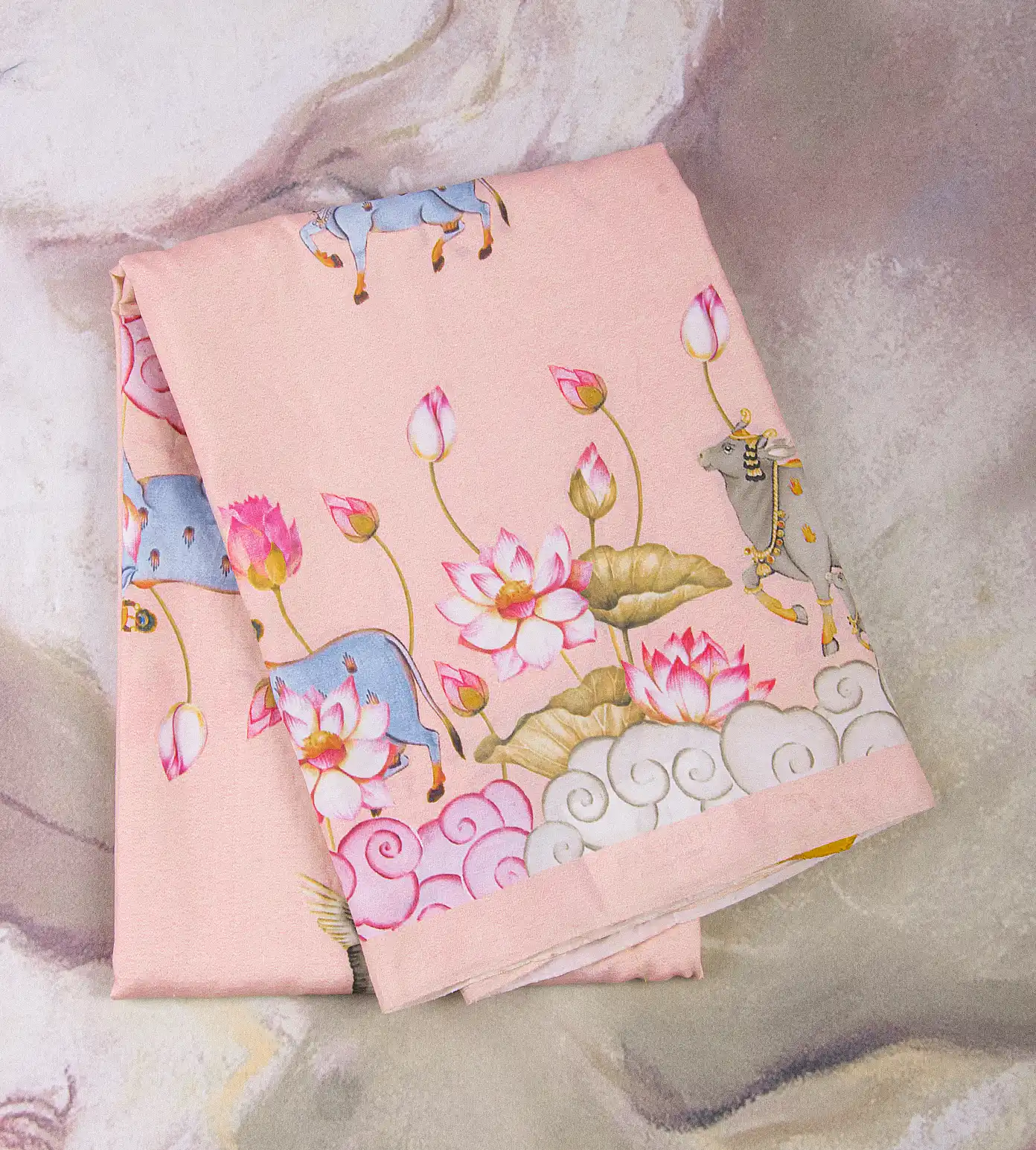 Pastel Pink Kanchipuram Dupatta1