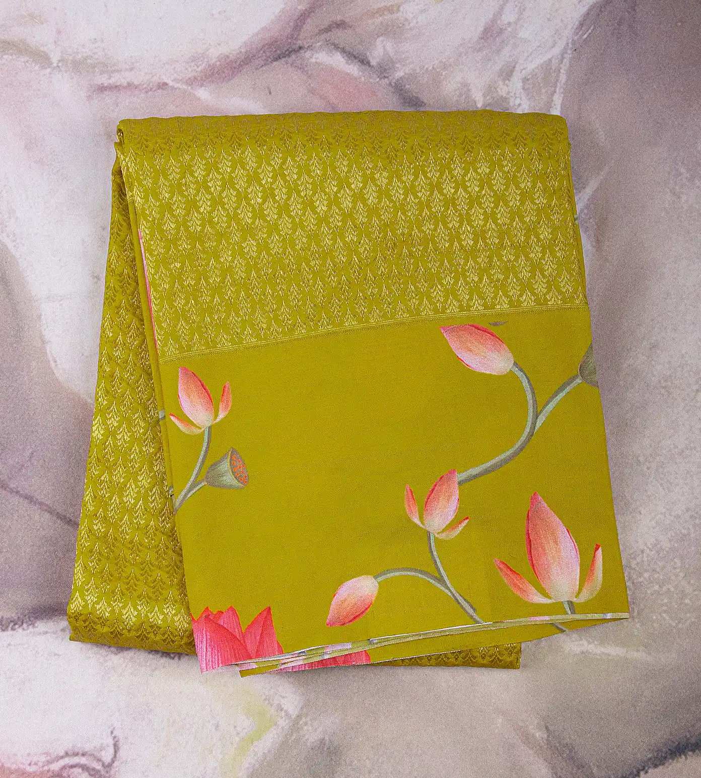 Green Kanchipuram Dupatta1