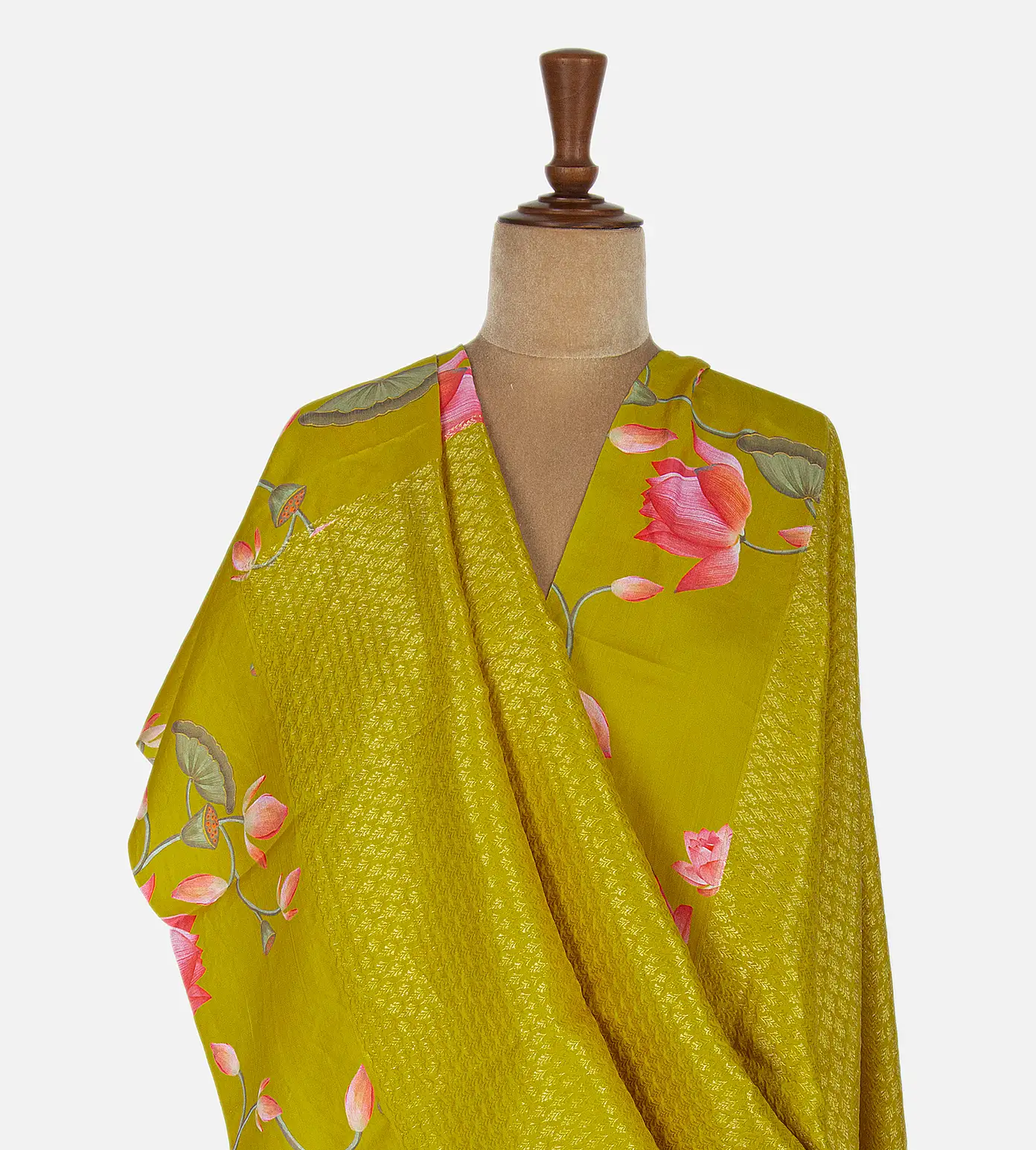 Green Kanchipuram Dupatta4