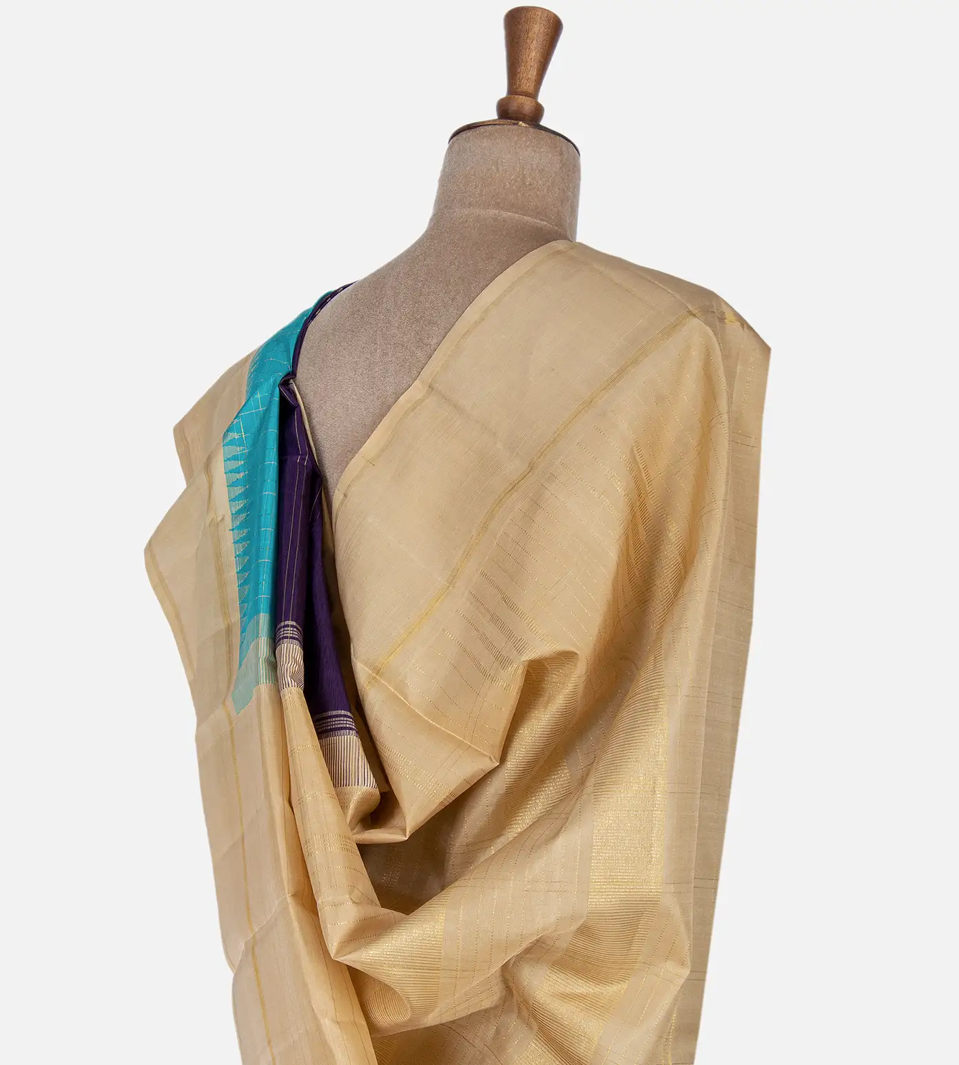 Deep Blue Kanchipuram Silk Saree3