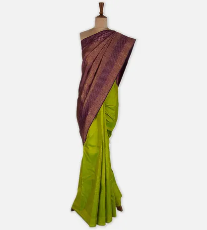 Purple and Green Kanchipuram Silk Saree2