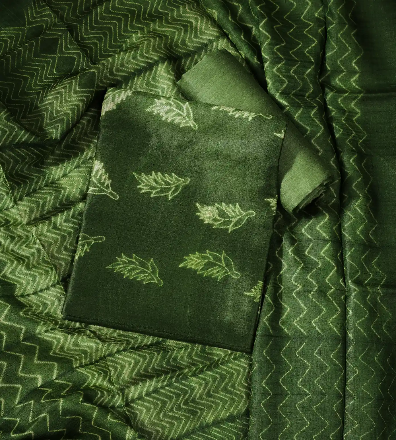 Green Shibori Tussar Salwar1