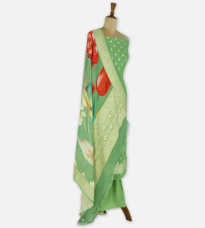 Green Banarasi Georgette Salwar3