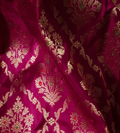 Pink Banarasi Silk Saree2