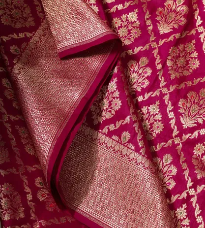 Pink Banarasi Silk Saree5