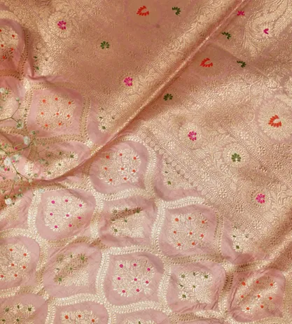 Pastel Pink Banarasi Silk Saree4