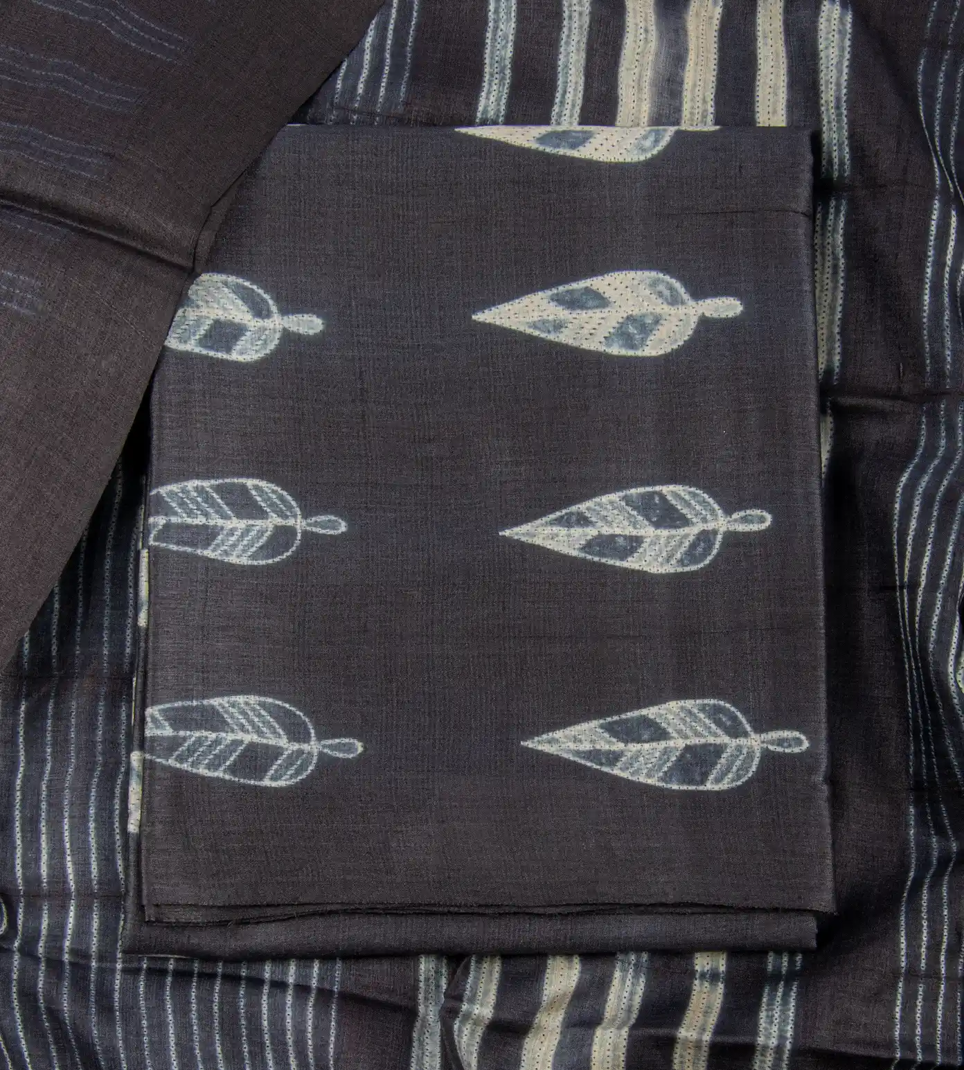 Black Shibori Tussar Salwar1