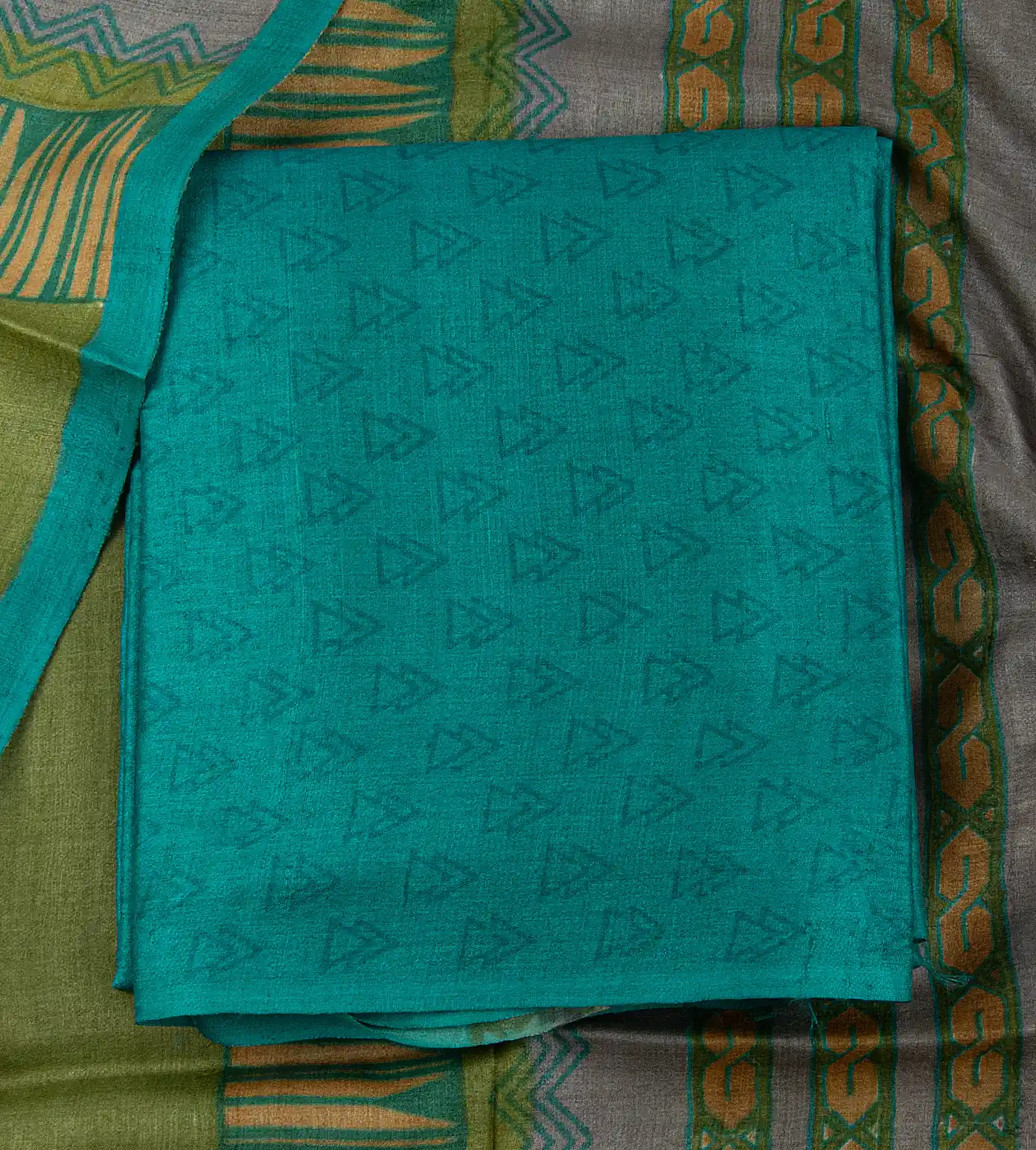 Deep Teal Tussar Salwar1
