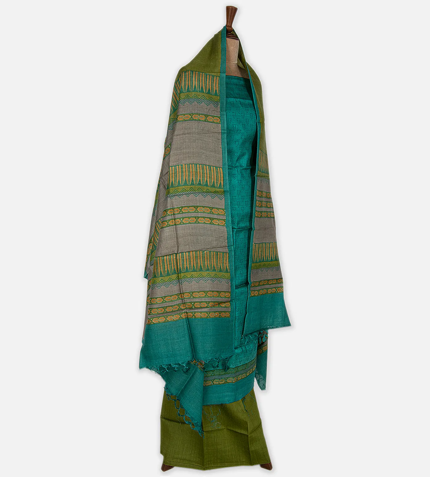 Deep Teal Tussar Salwar3