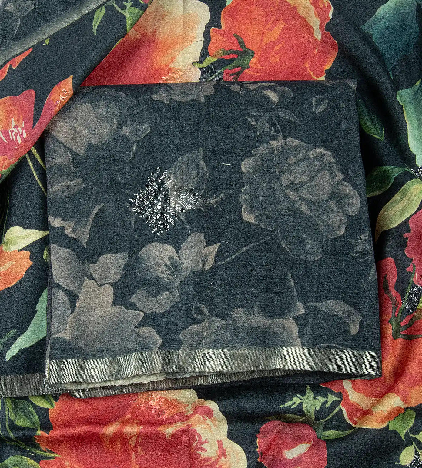 Elephant Grey Tussar Salwar1