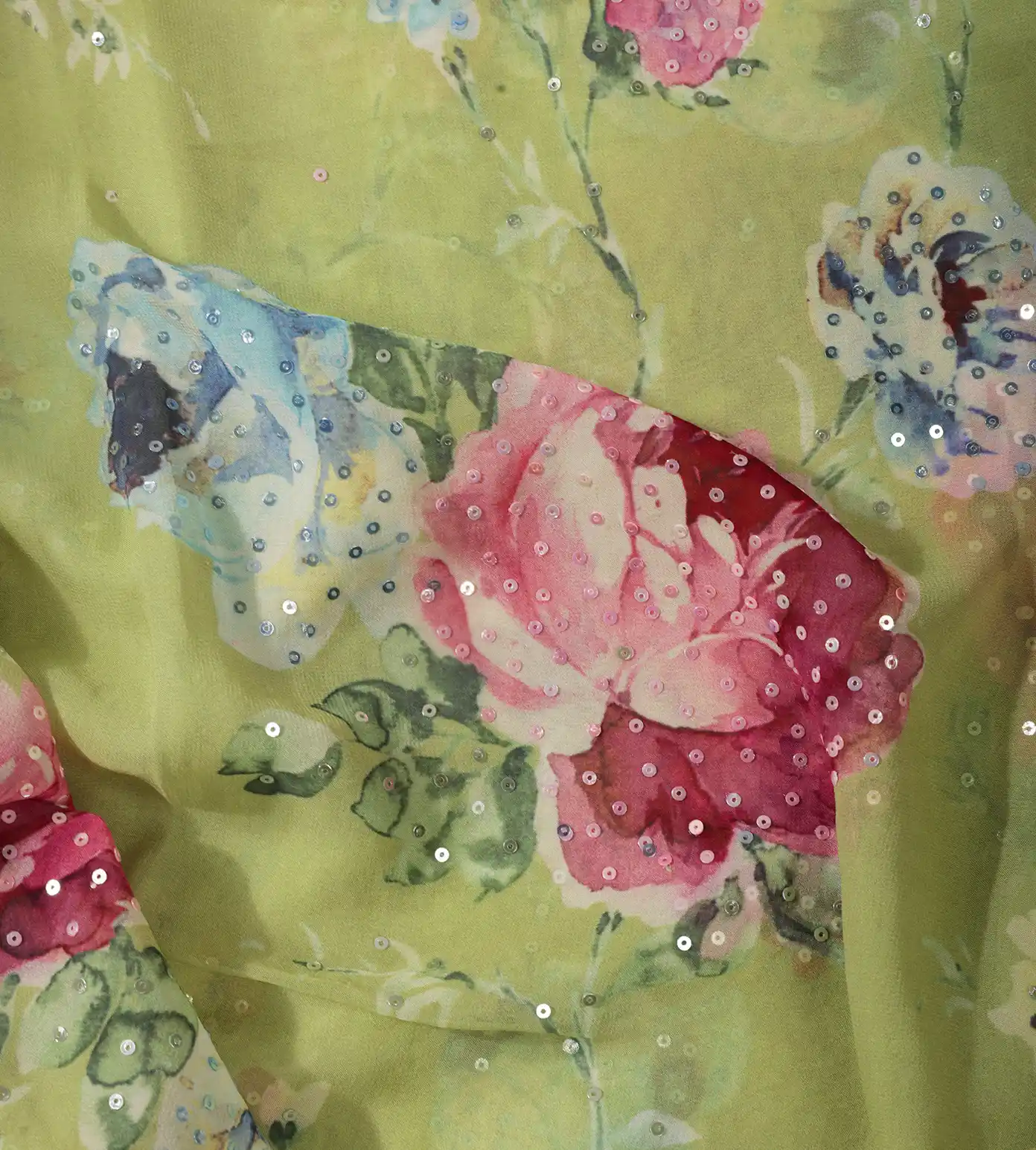 Light Green Georgette Saree2