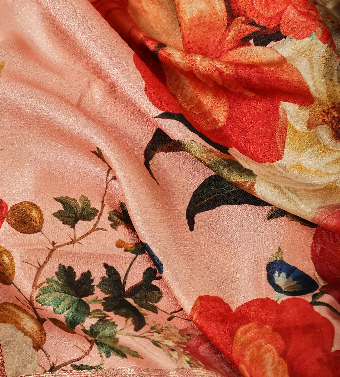 Peach Soft Silk Saree2