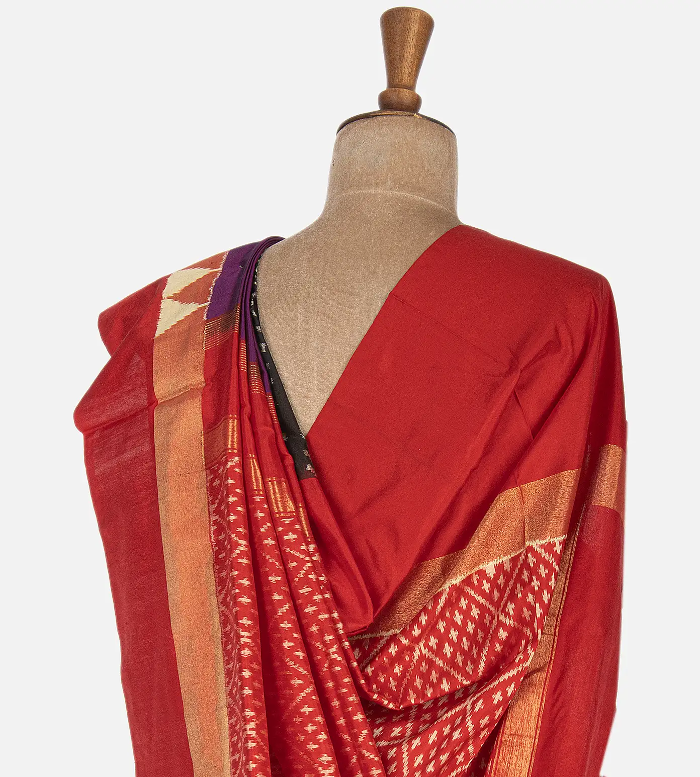 Purple Ikkat Silk Saree3