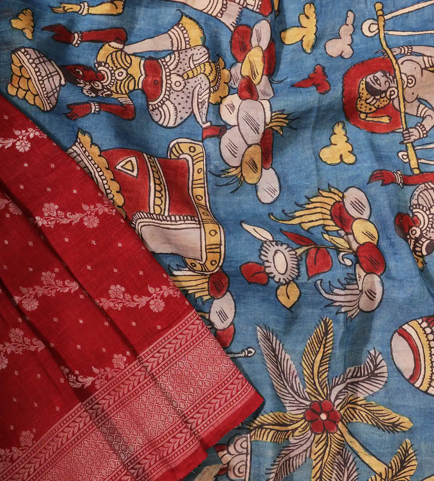 red-linen-saree-b1148527-c