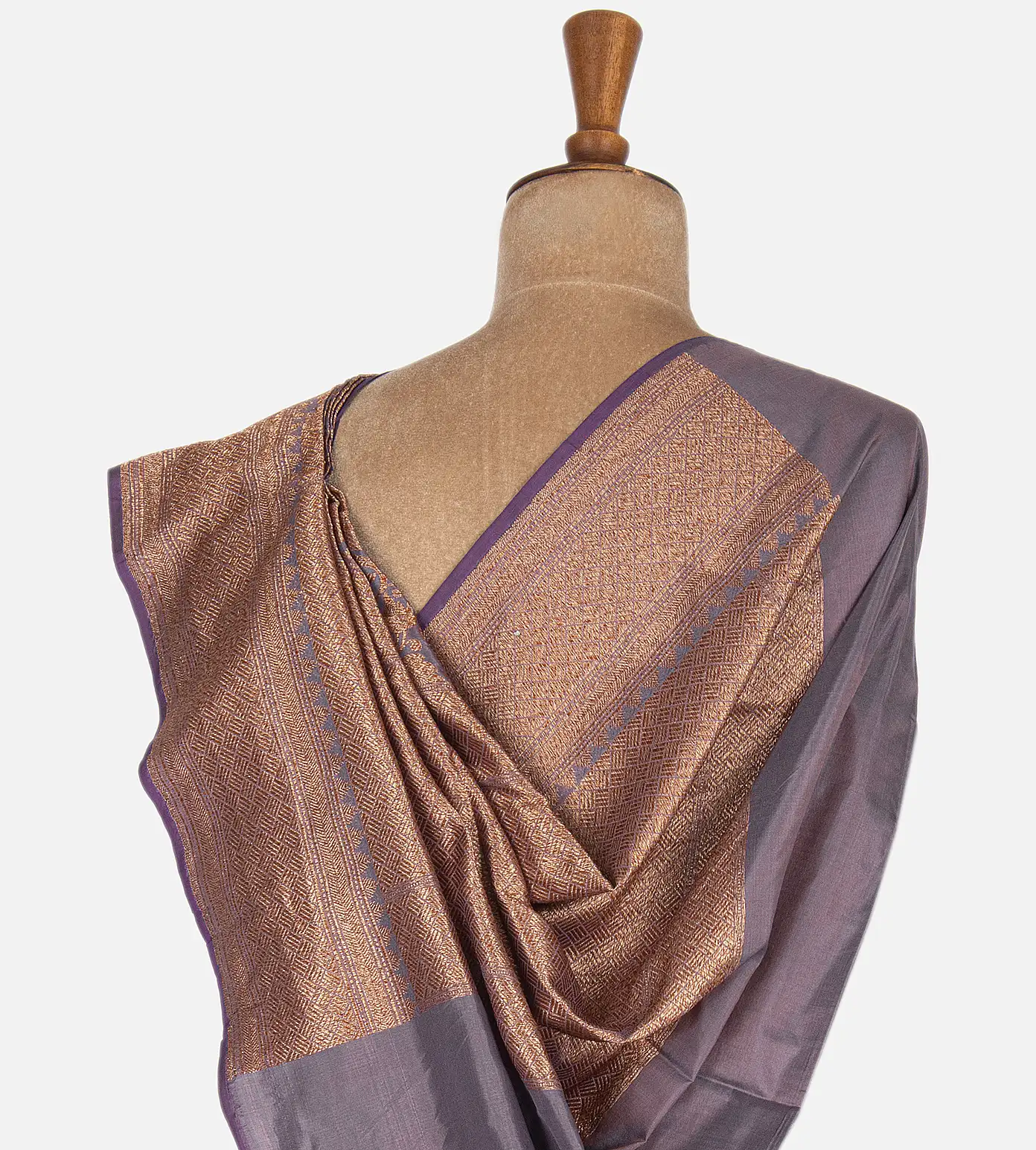 Lavender Banarasi Silk Saree3