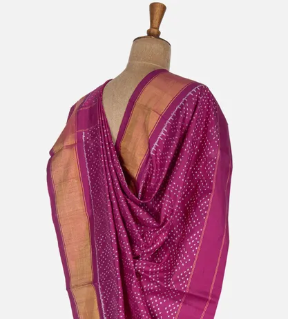 Purple And Pink Ikkat Silk Saree3
