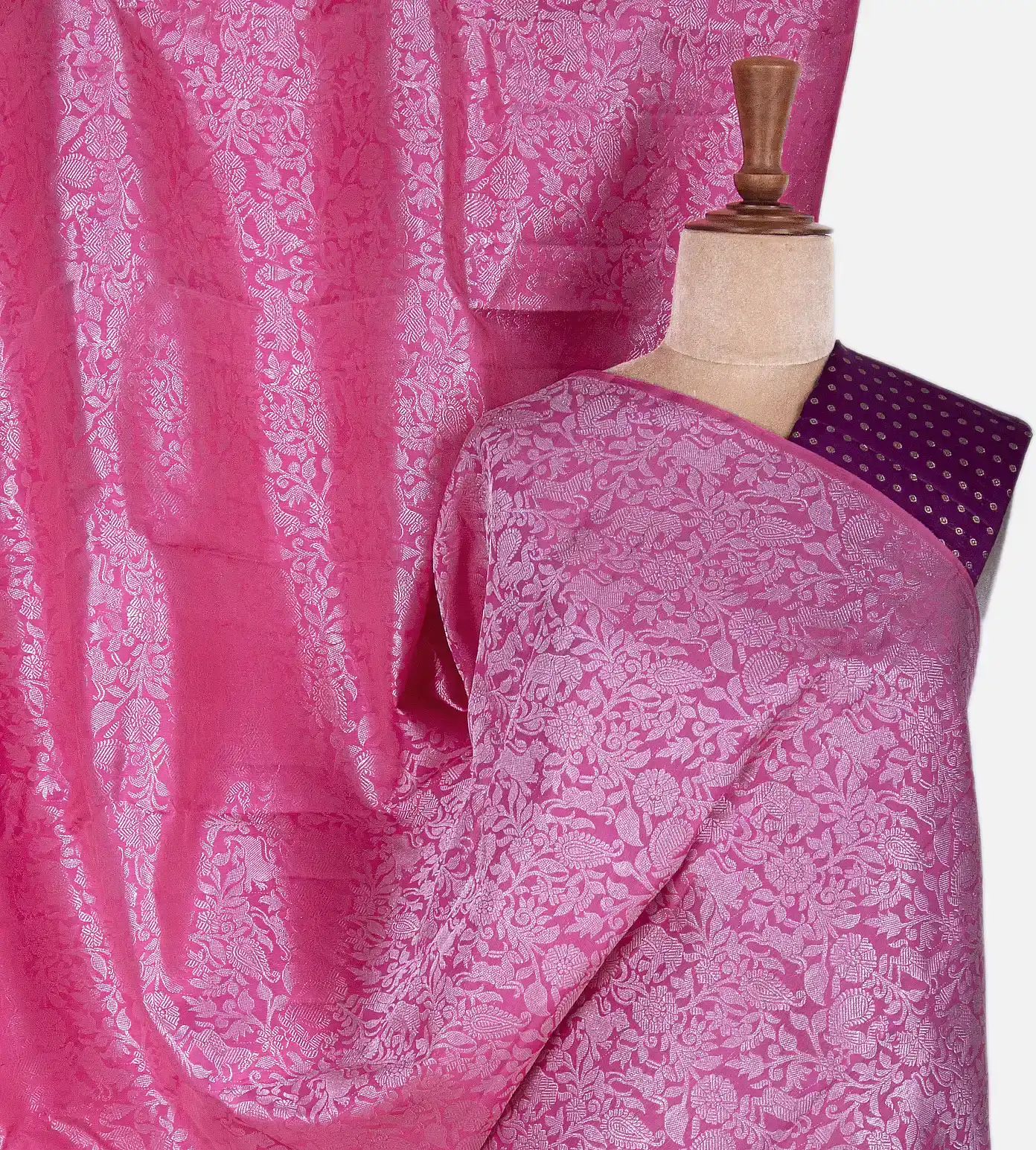 Pink Kanchipuram Silk Saree1